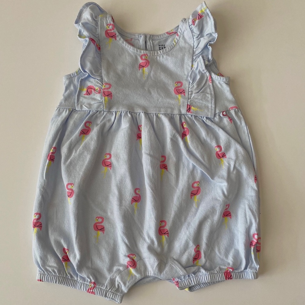 Flamingo Printed Bubble Romper